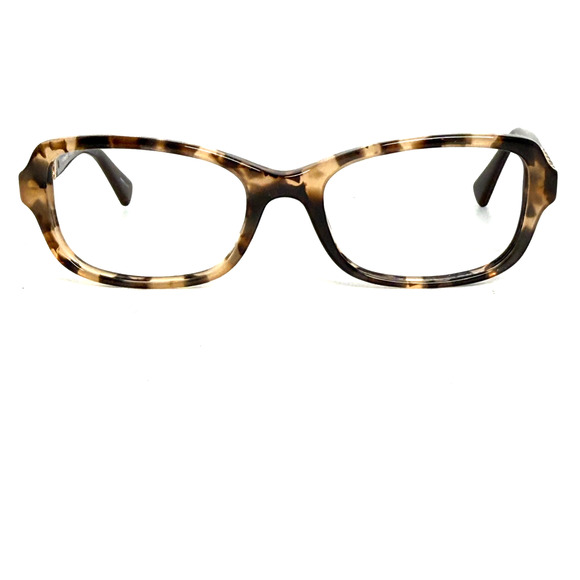 Coach Eyeglasses HC 6075Q 5322 Peach Brown Rectangular 52[]18 135 H19558 - Picture 1 of 7